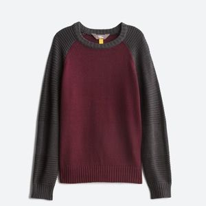 Stitch Fix SZ S 6/7 Sweater- Colorblock Burgundy/ Grey